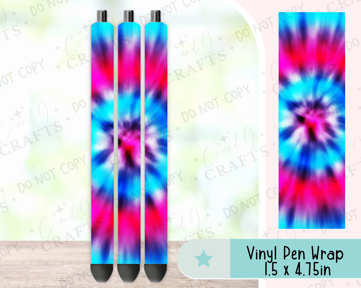 Tie Dye Vinyl Wrap for Pens -0050