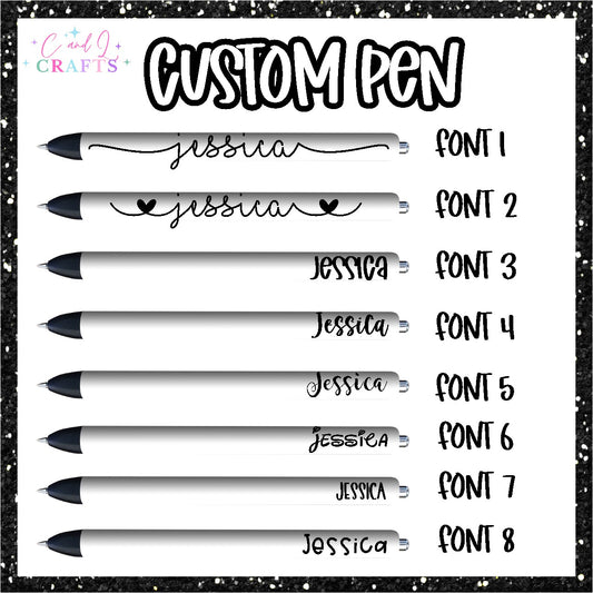Custom Name - All Glitter Pen Drop