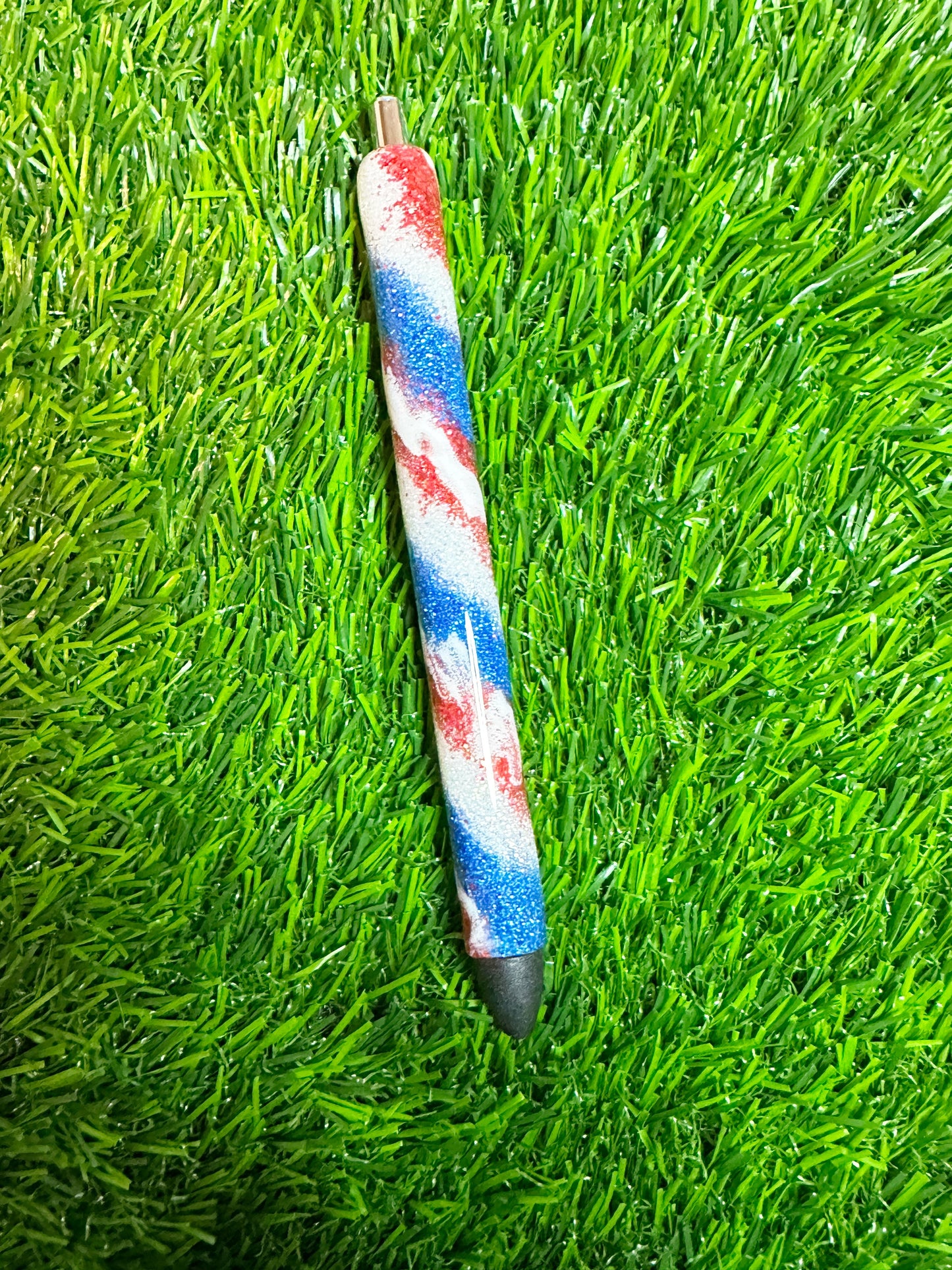 Patriotic Milky Way Swirl Glitter Pen