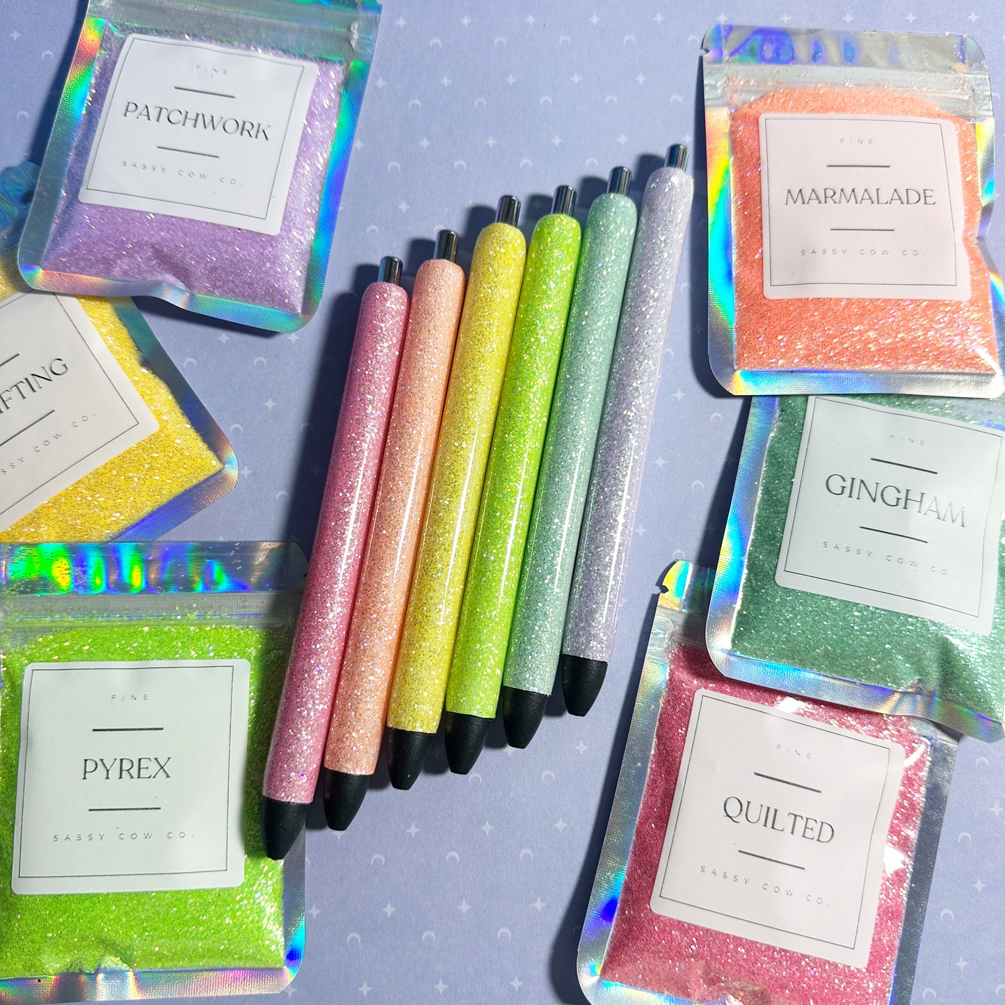Rainbow Sherbert Glitter Pens