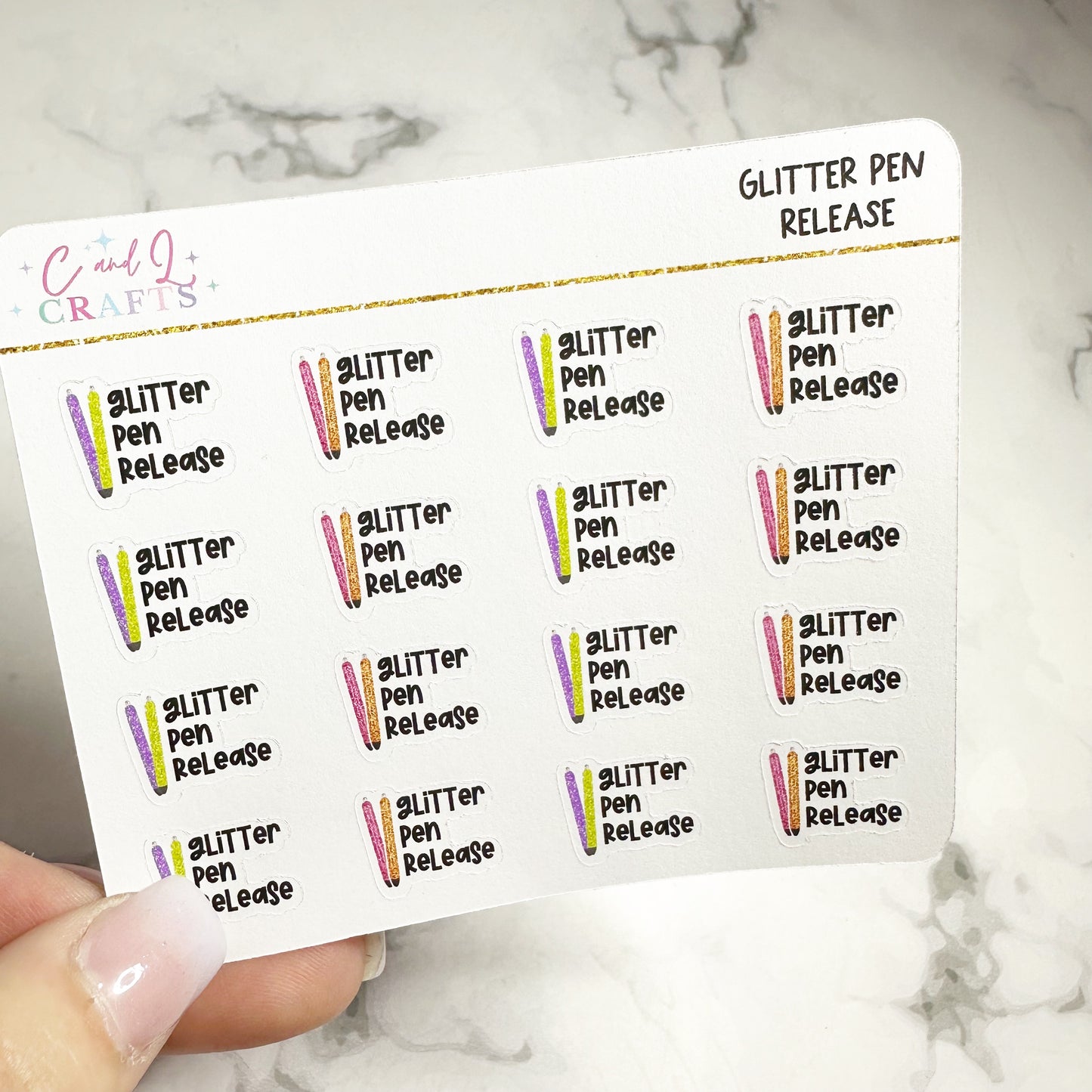 Glitter Pen Release // Rainbow Icon