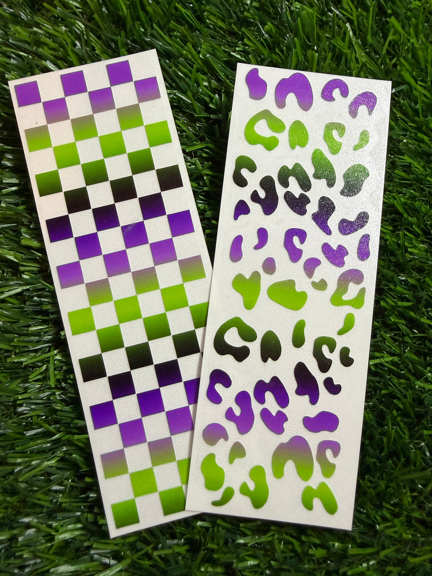 Purple Green Black Checker & Leopard Designs - Ready to Apply Vinyl Pen Wrap (Copy)