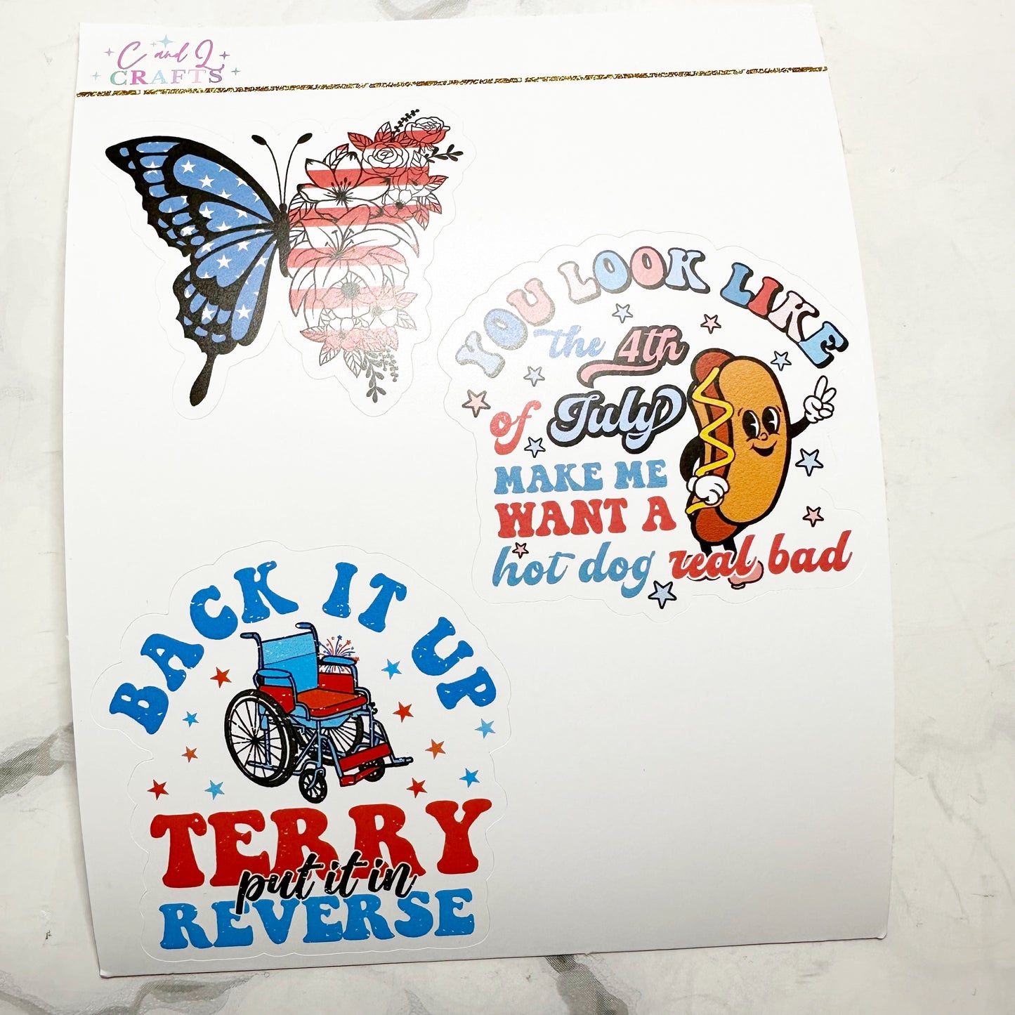 Two Dollar Tuesday Vinyl Sticker Sheet: Hotdog