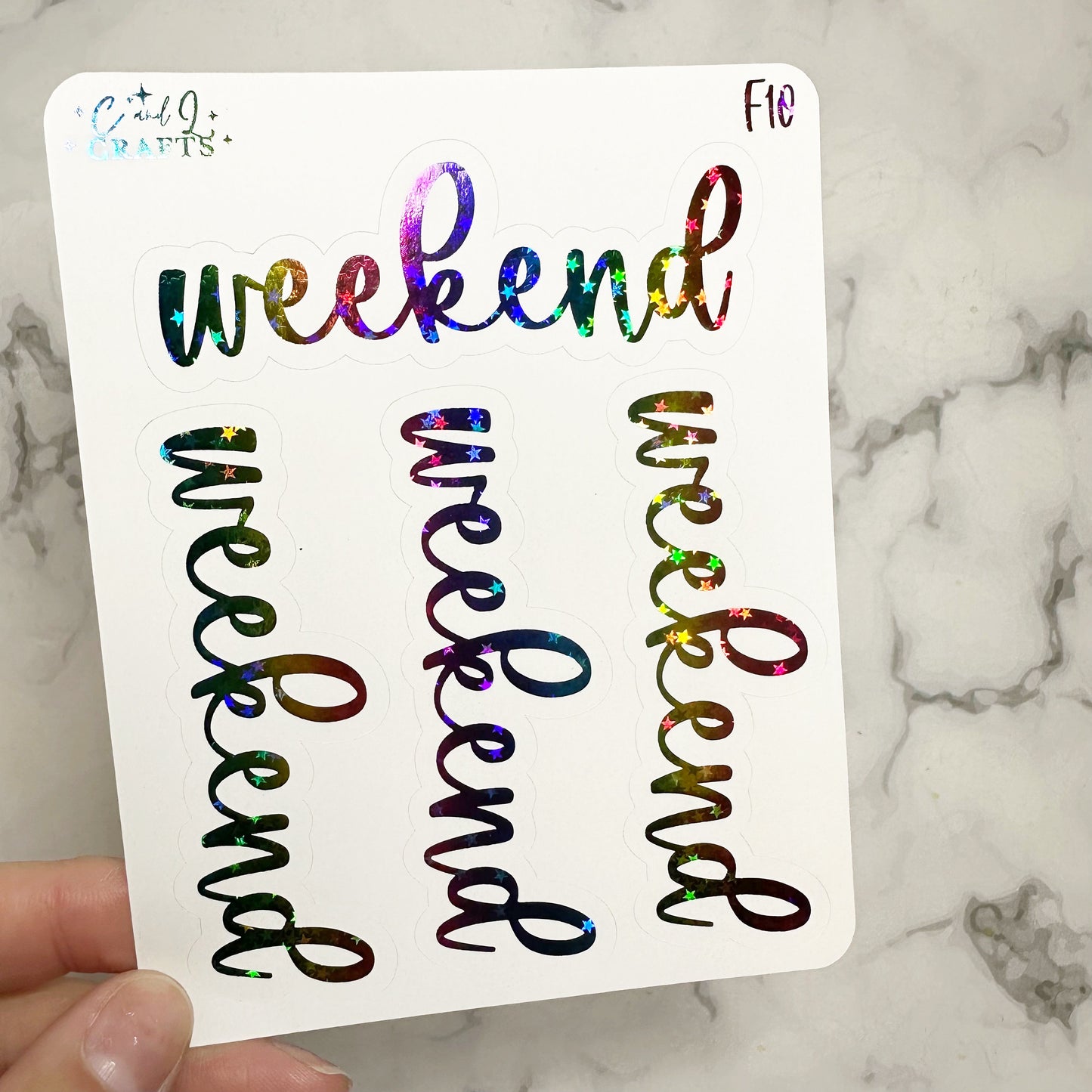 Font 10 Foil Stickers