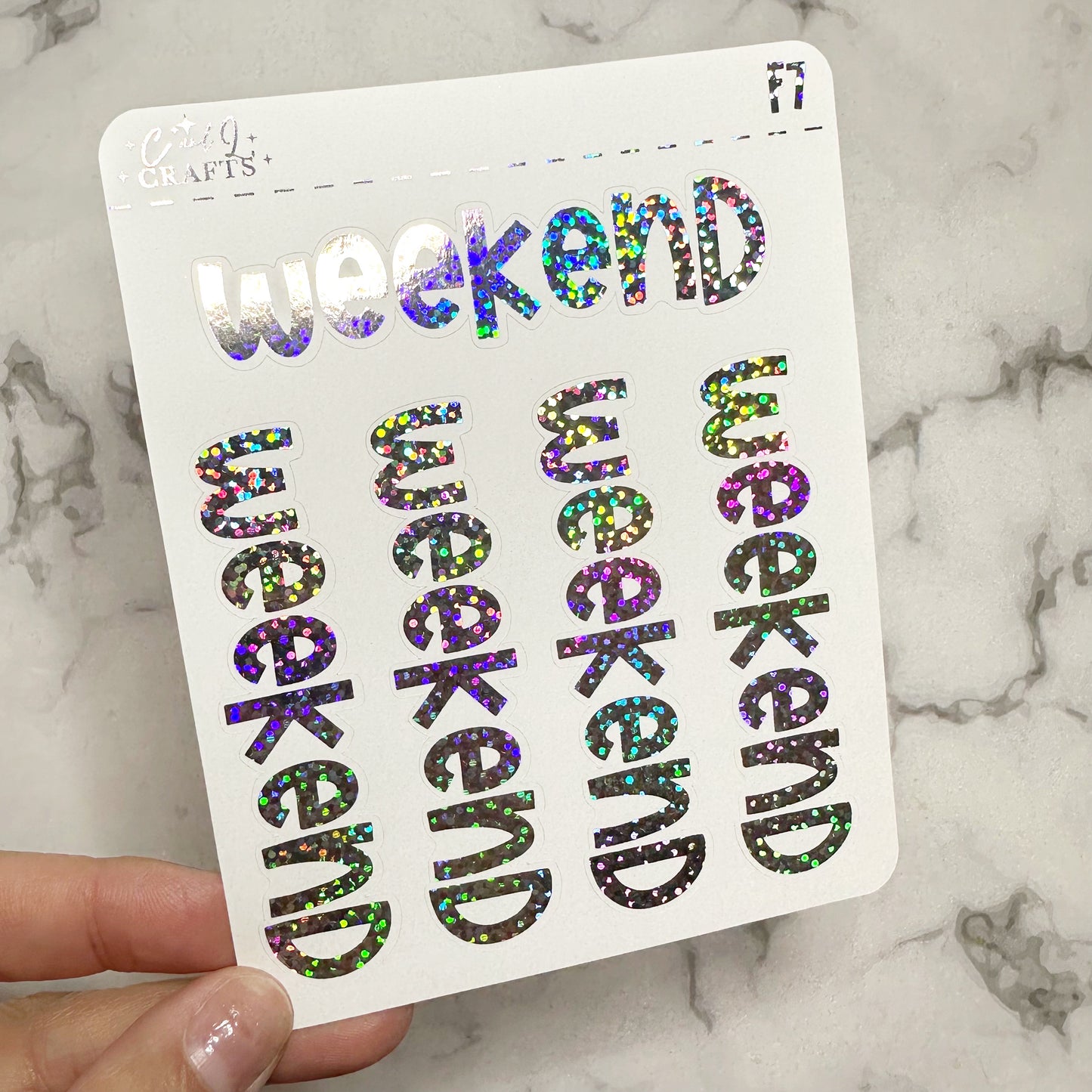 Font 7 Foil Stickers