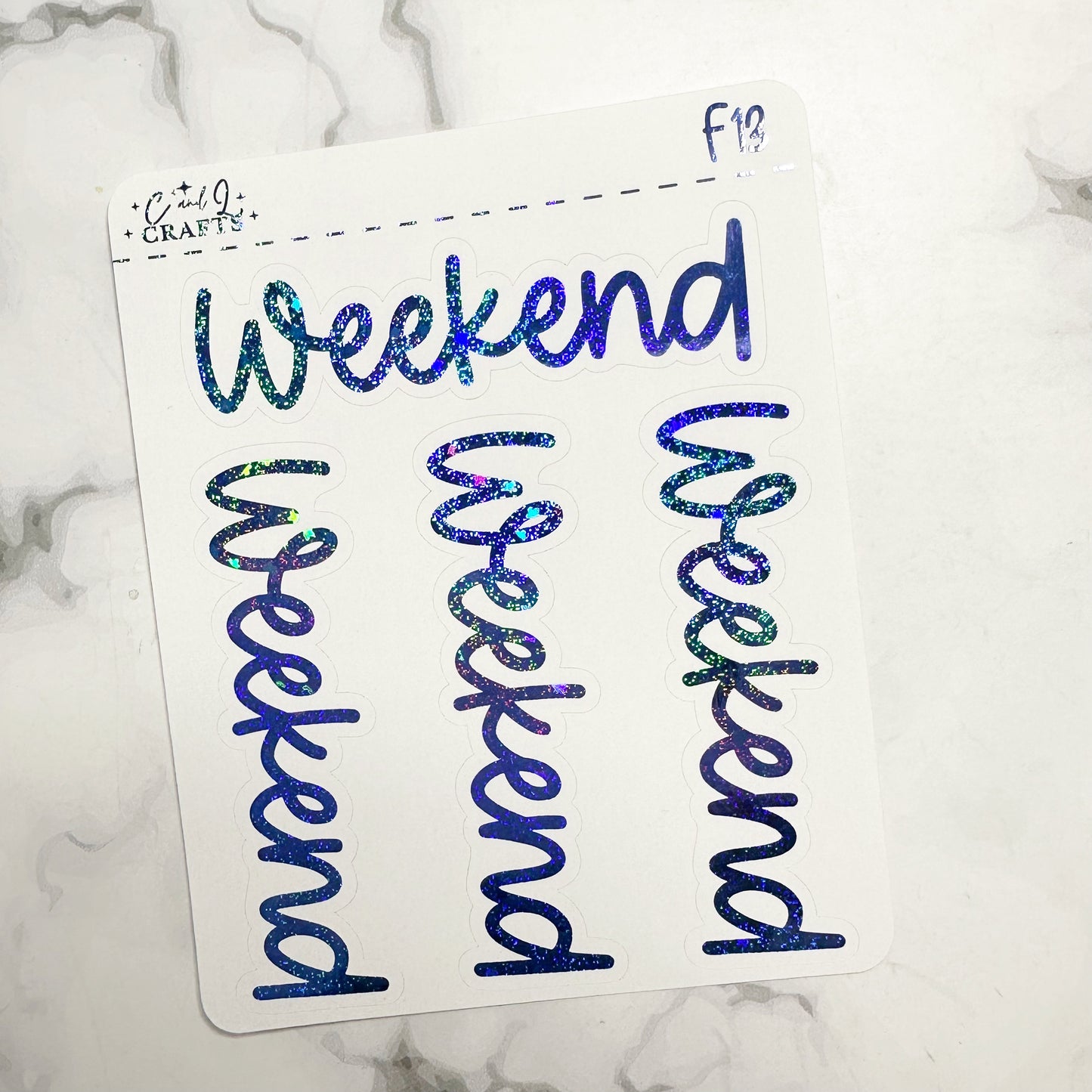 Font 13 Foil Stickers