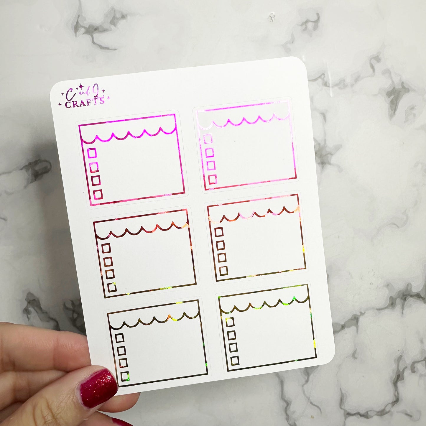 Checklist Journal Foil Stickers