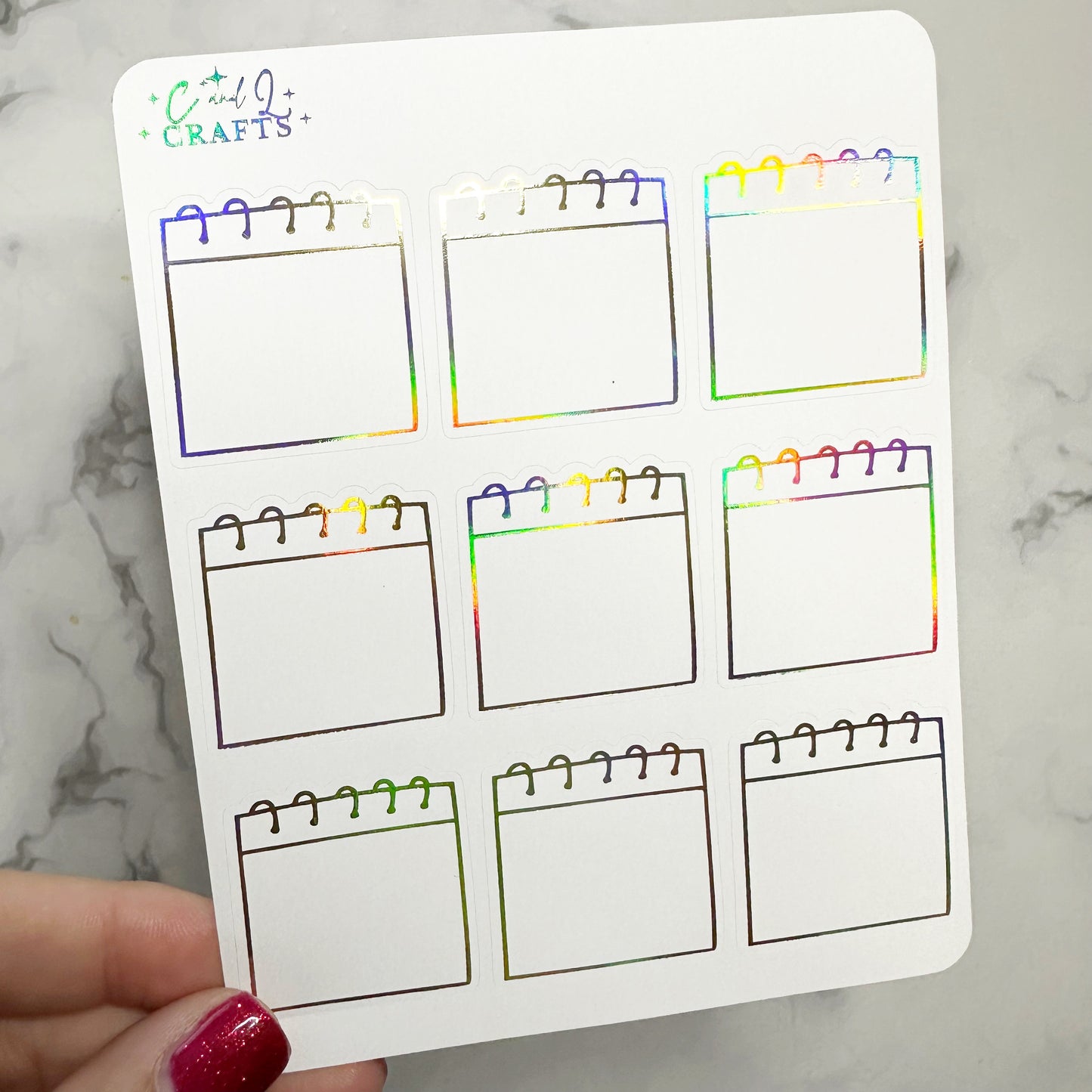 Notebook Journal Foil Stickers
