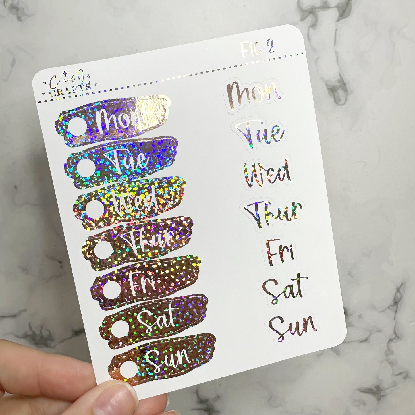 Font 16 Foil Stickers