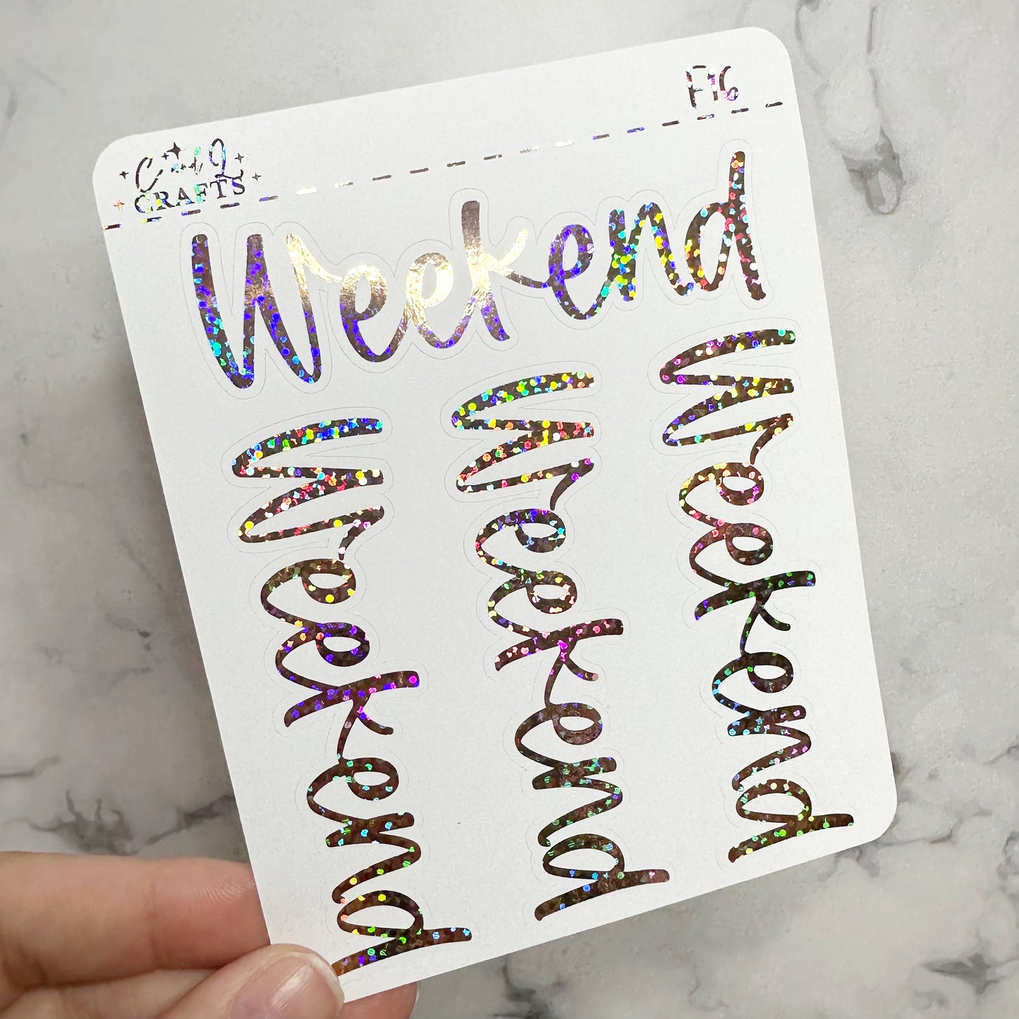 Font 16 Foil Stickers