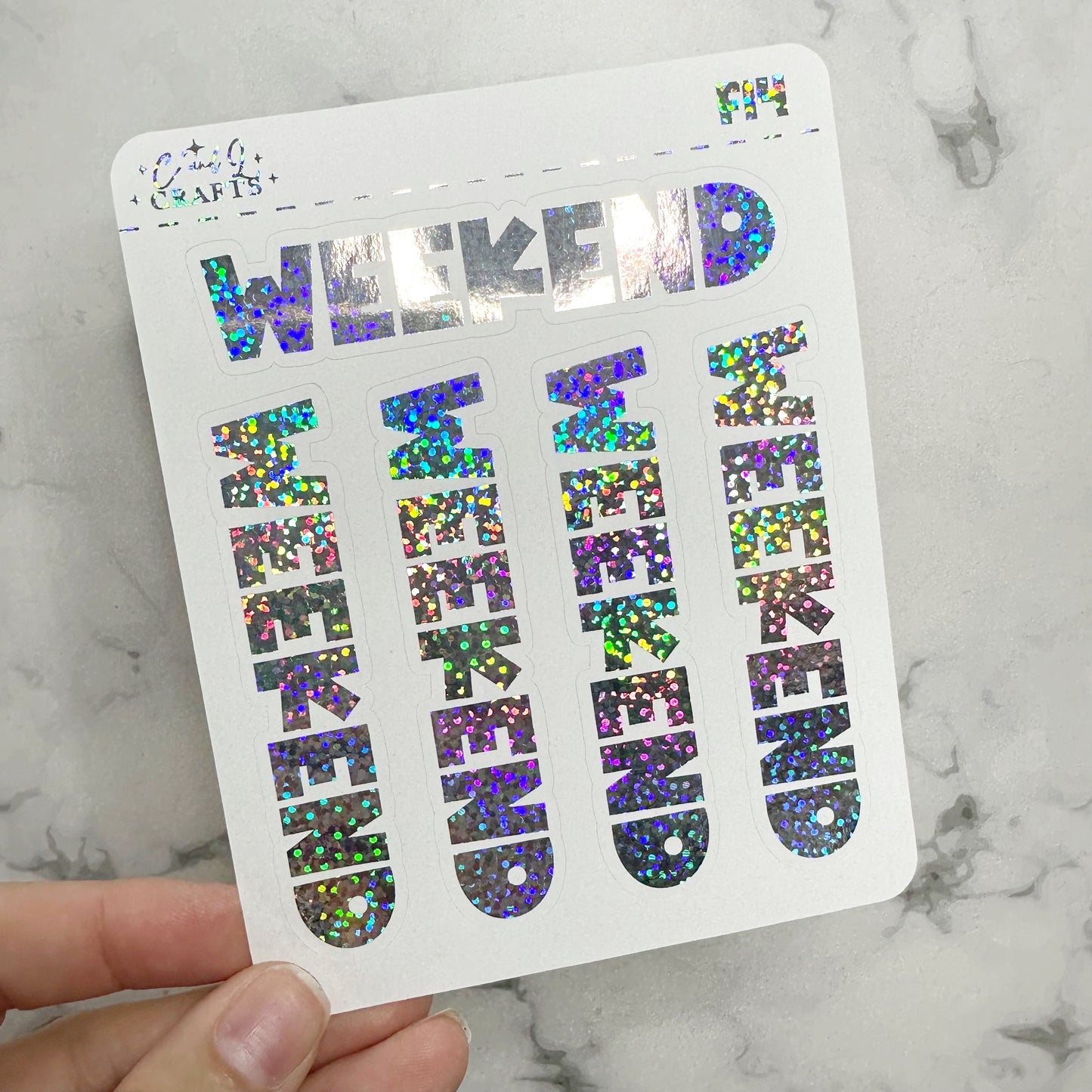 Font 14 Foil Stickers