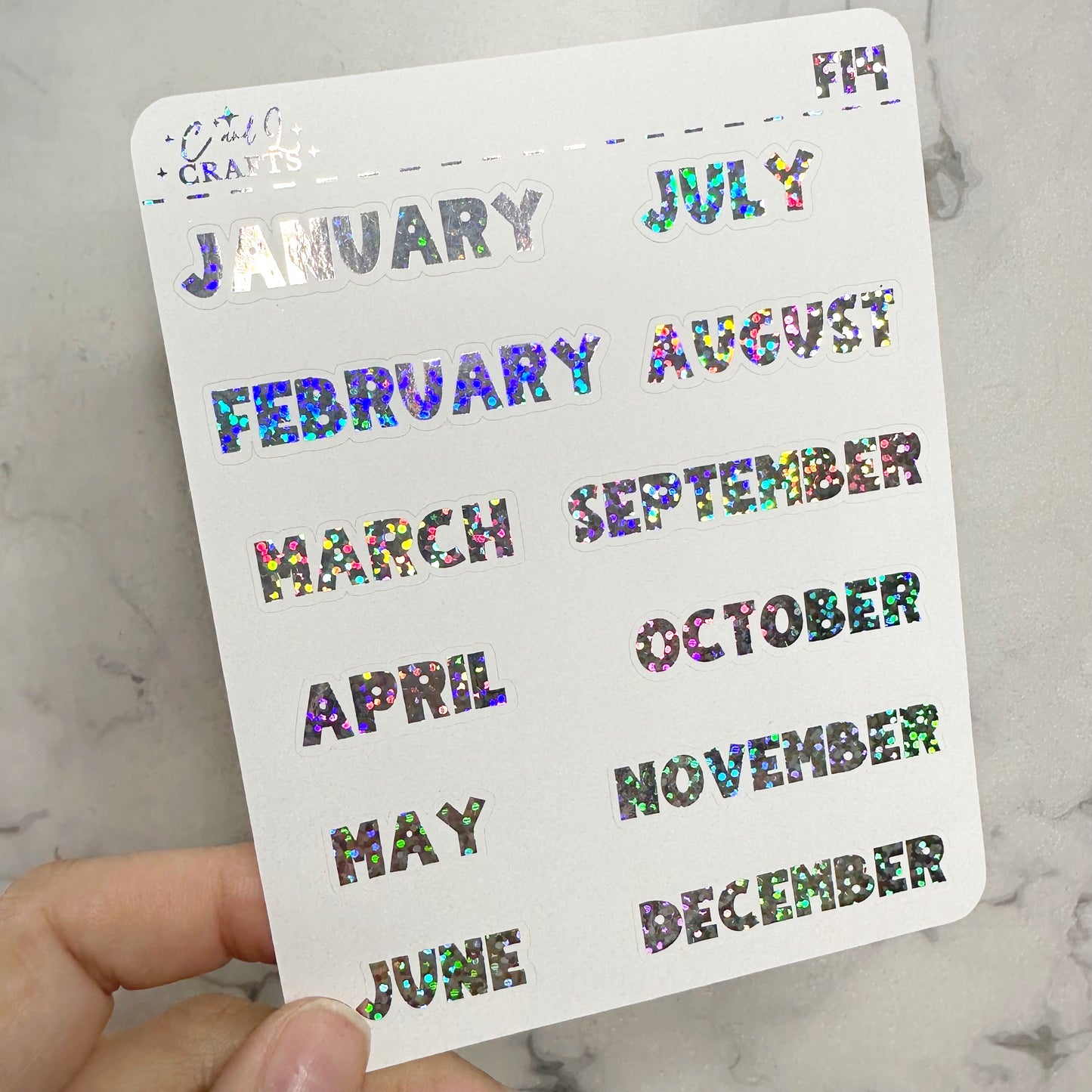 Font 14 Foil Stickers