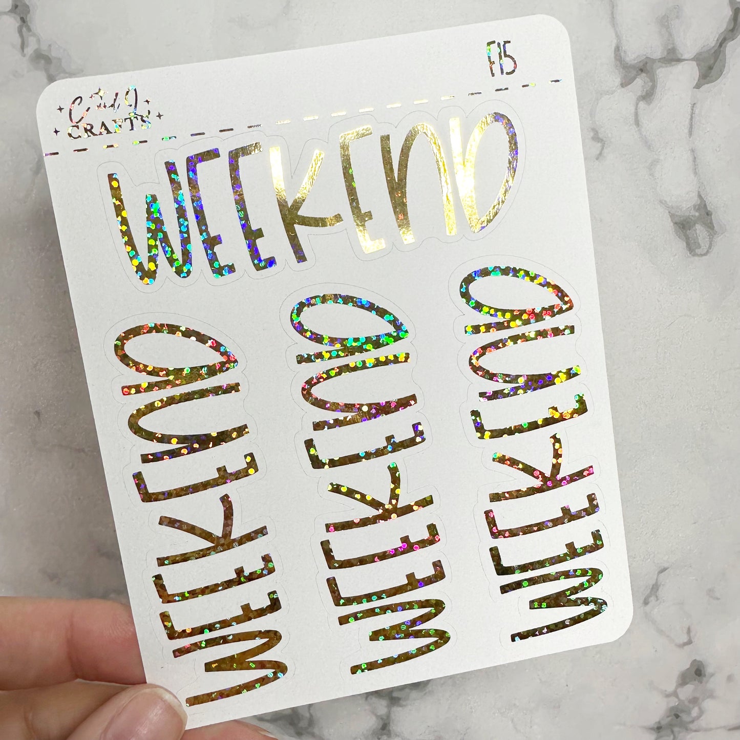 Font 15 Foil Stickers