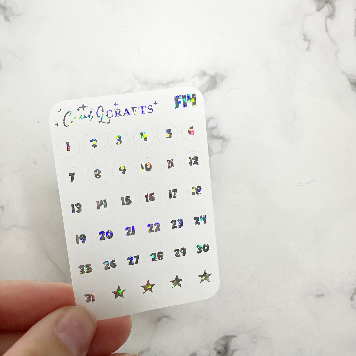 Font 14 Foil Stickers