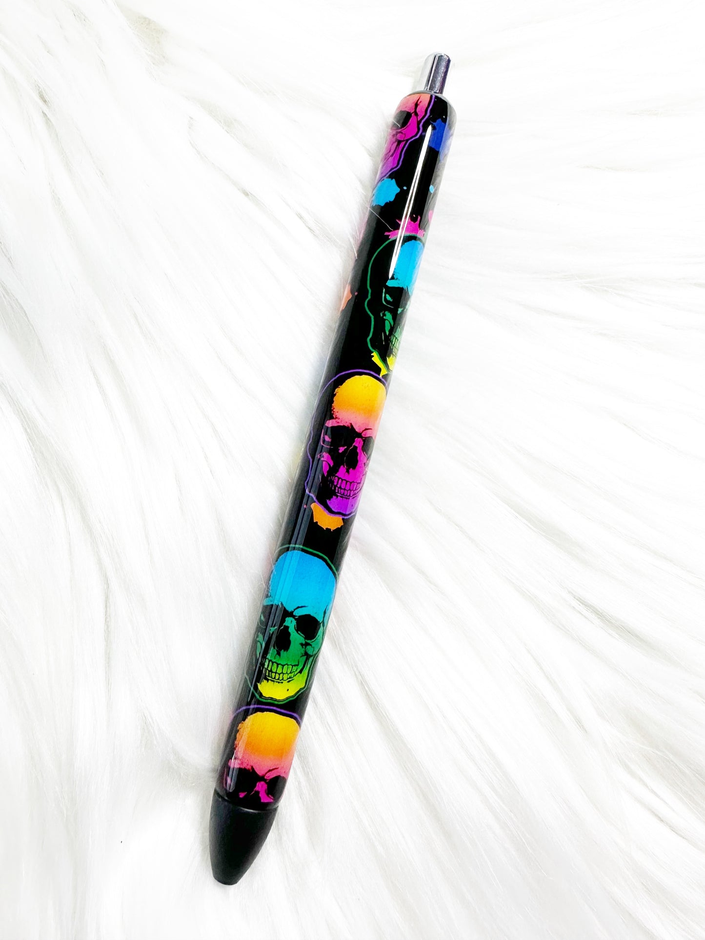 Neon Halloween Skull Pen
