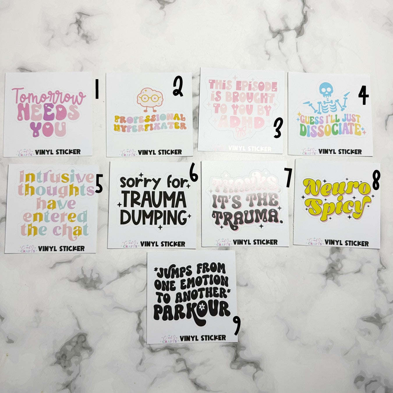 Mental Health Vinyl Sticker Part 1