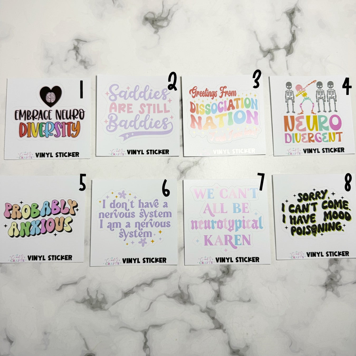 Mental Health Vinyl Sticker Part 2