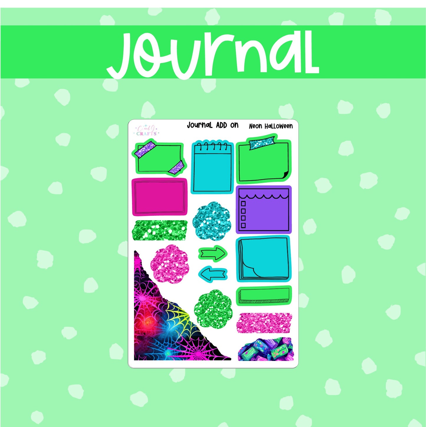 Neon Halloween // Journal Add on