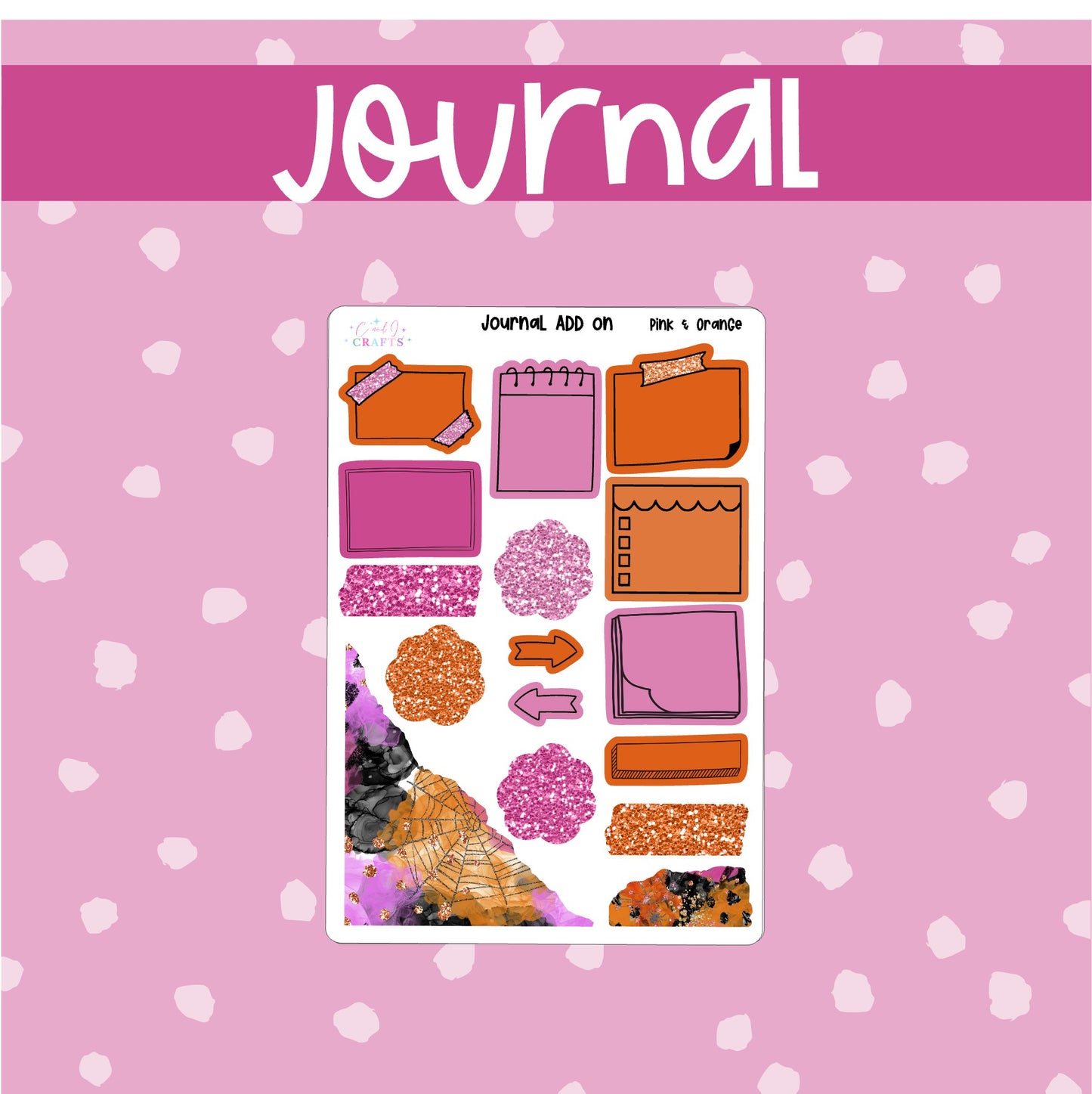 Pink & Orange // Journal Add on
