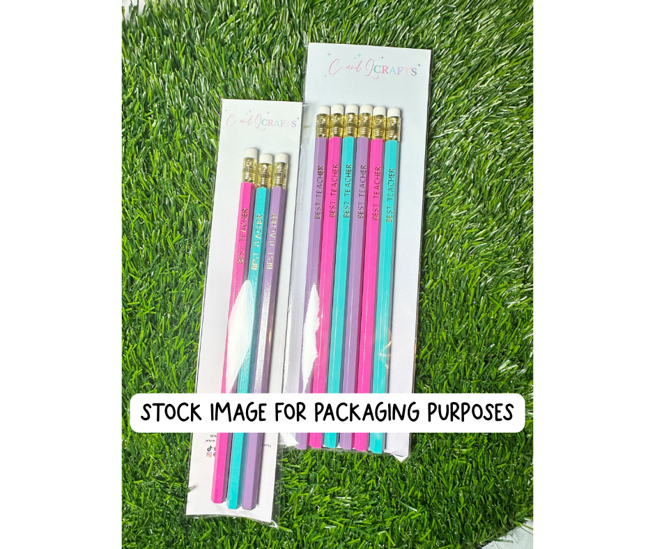 Personalized Pencil Set #2 Pencils – Gold Foil