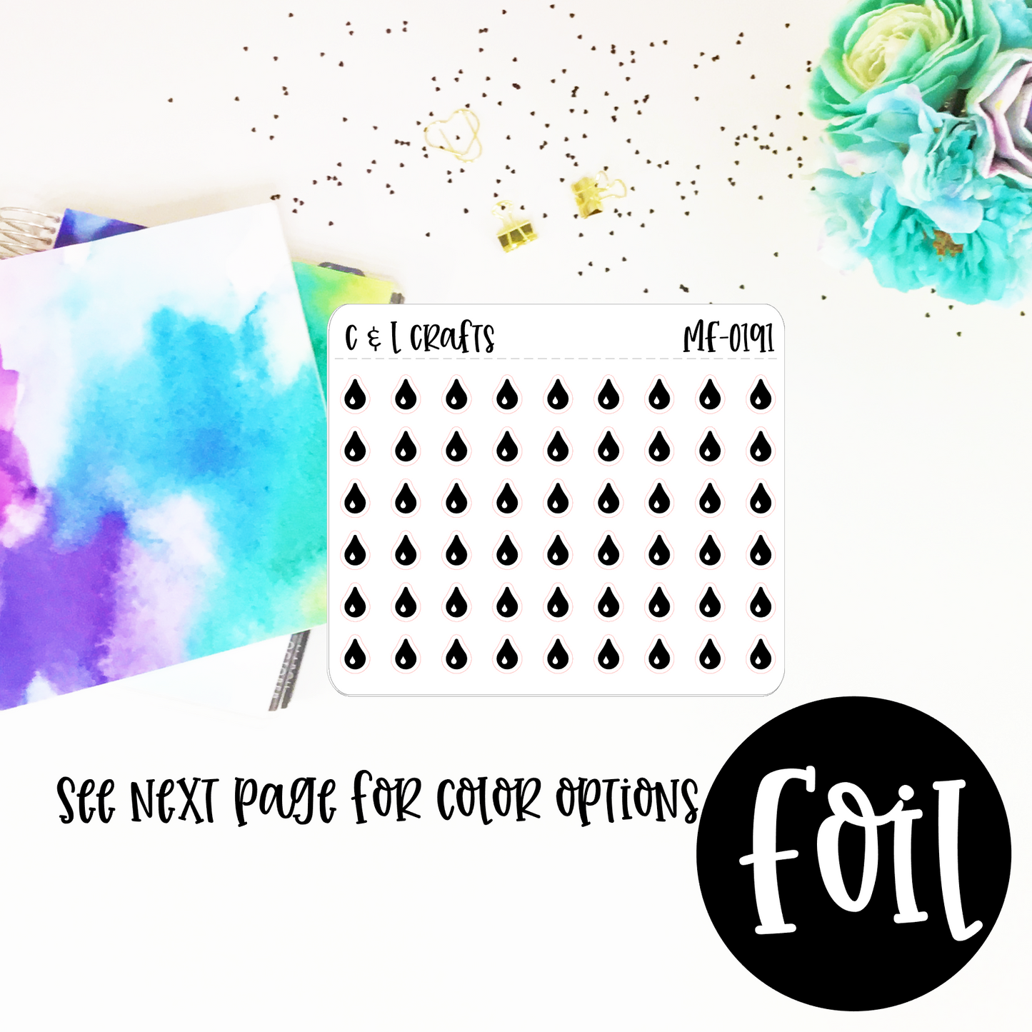 Period Teardrop Mini Foil