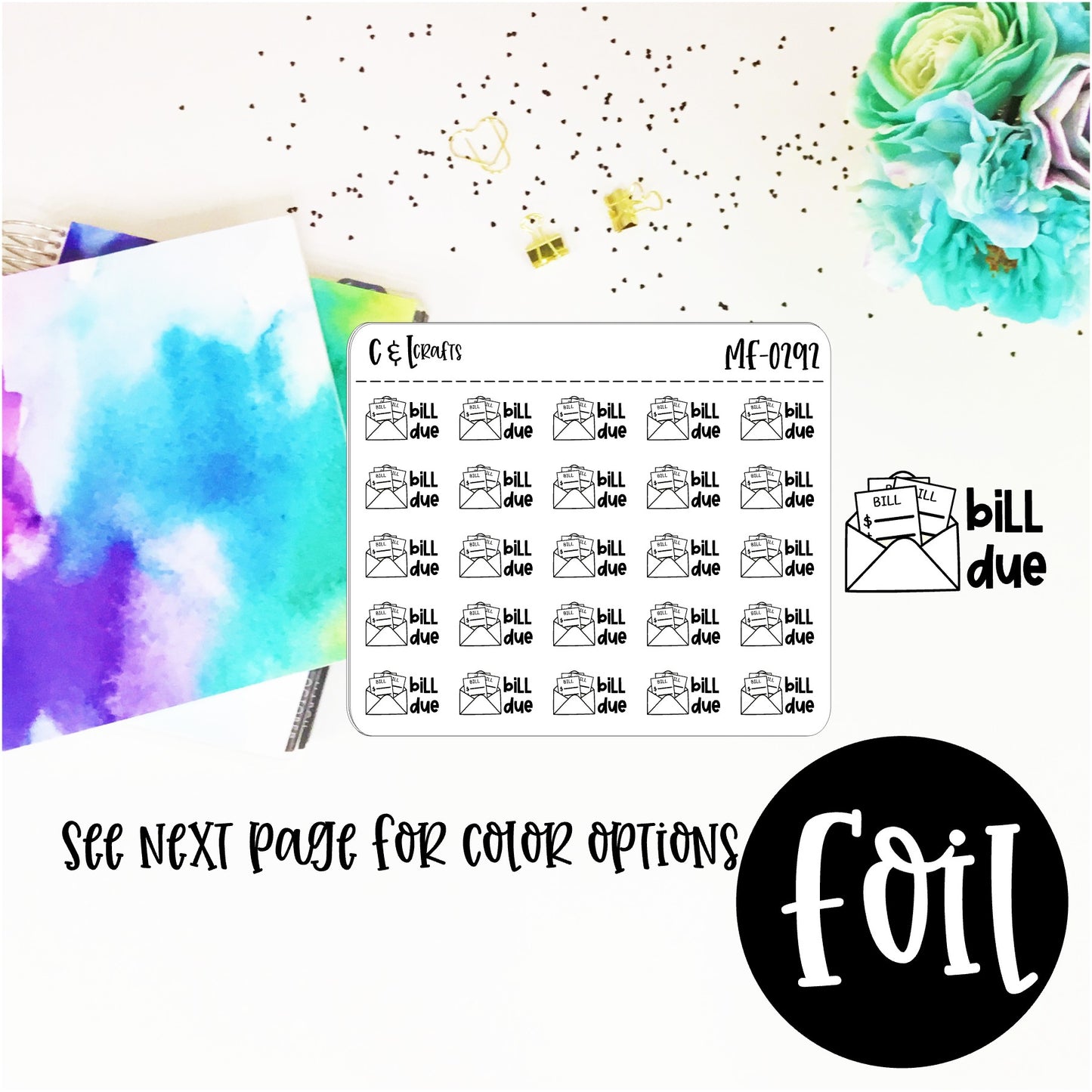 Pay Bills Mini Foil