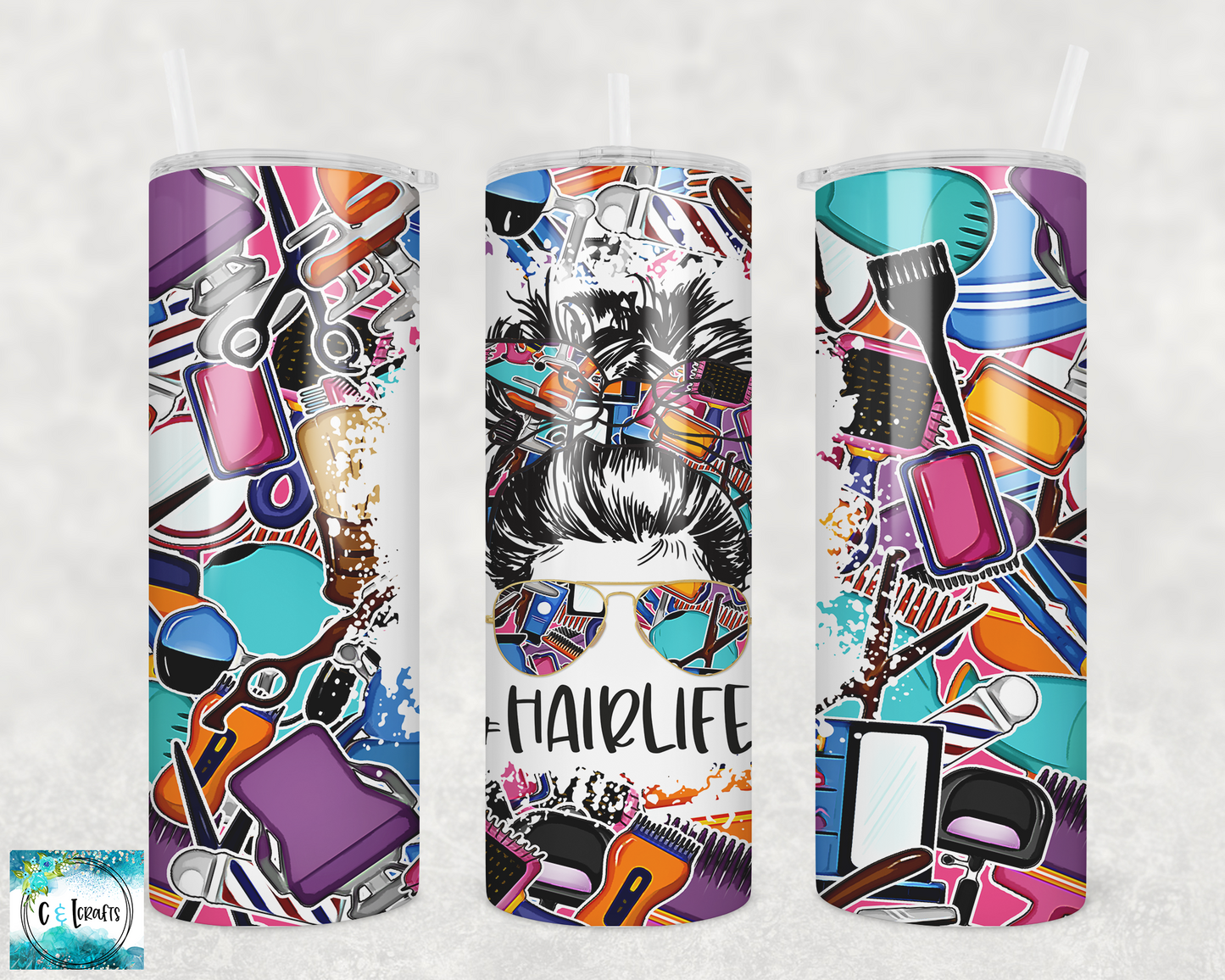 #Hairlife 20oz Skinny Tumbler