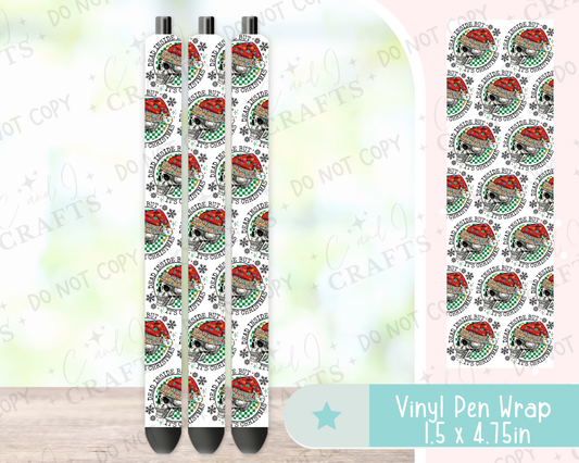 Dead Inside But It's Christmas Vinyl Wrap for Pens -0010