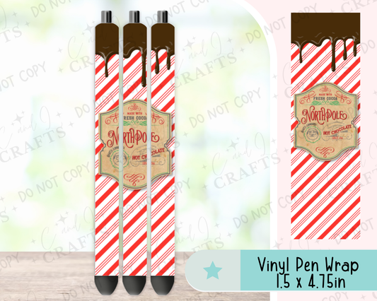 North Pole Hot Chocolate Vinyl Wrap for Pens -0057