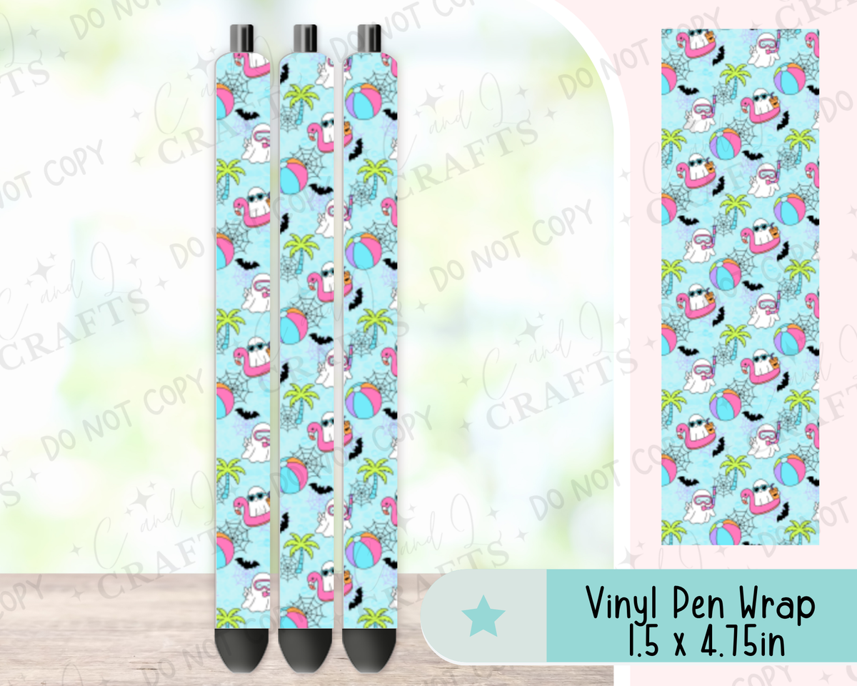 Summer Ghost Vinyl Wrap for Pens -0052