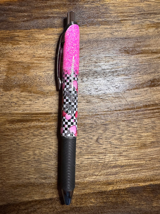 Cherry Checker Wrap with Glitter