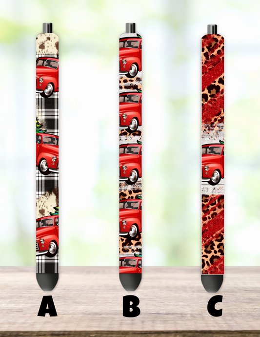 Christmas Truck Pen Wrap