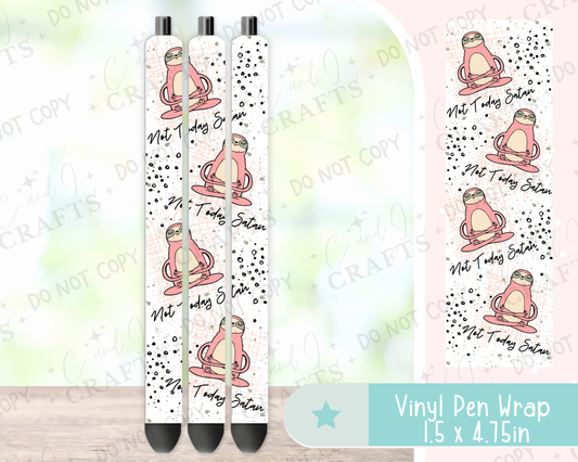 Not Today Satan Vinyl Wrap for Pens -0021