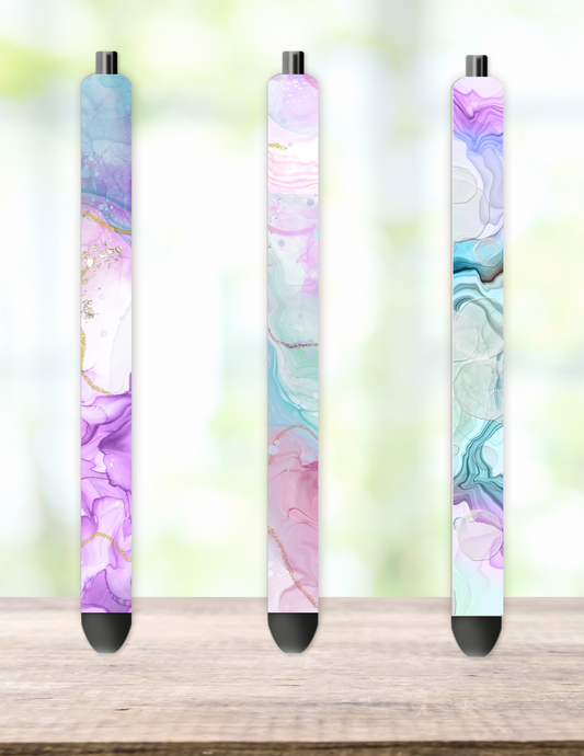 Pastel Watercolor Glitter Pen Wrap