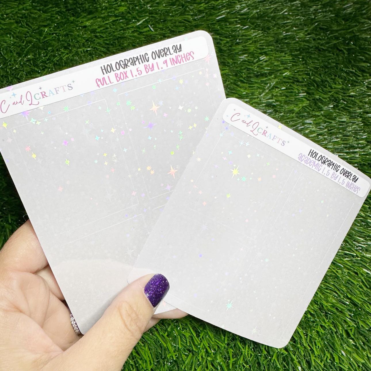 Star Holographic Clear Overlay Sticker
