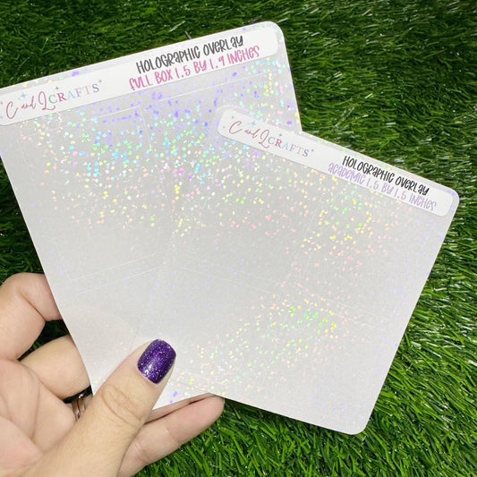 Sparkle Holographic Clear Overlay Sticker