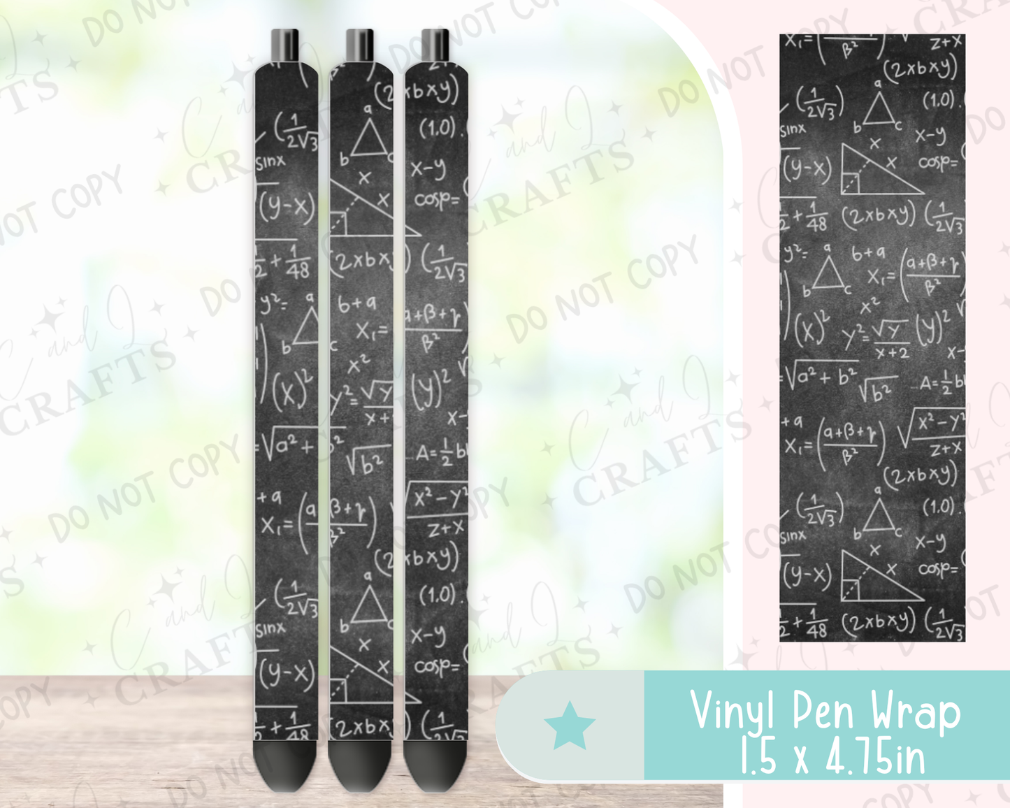 Math Vinyl Wrap for Pens -0003