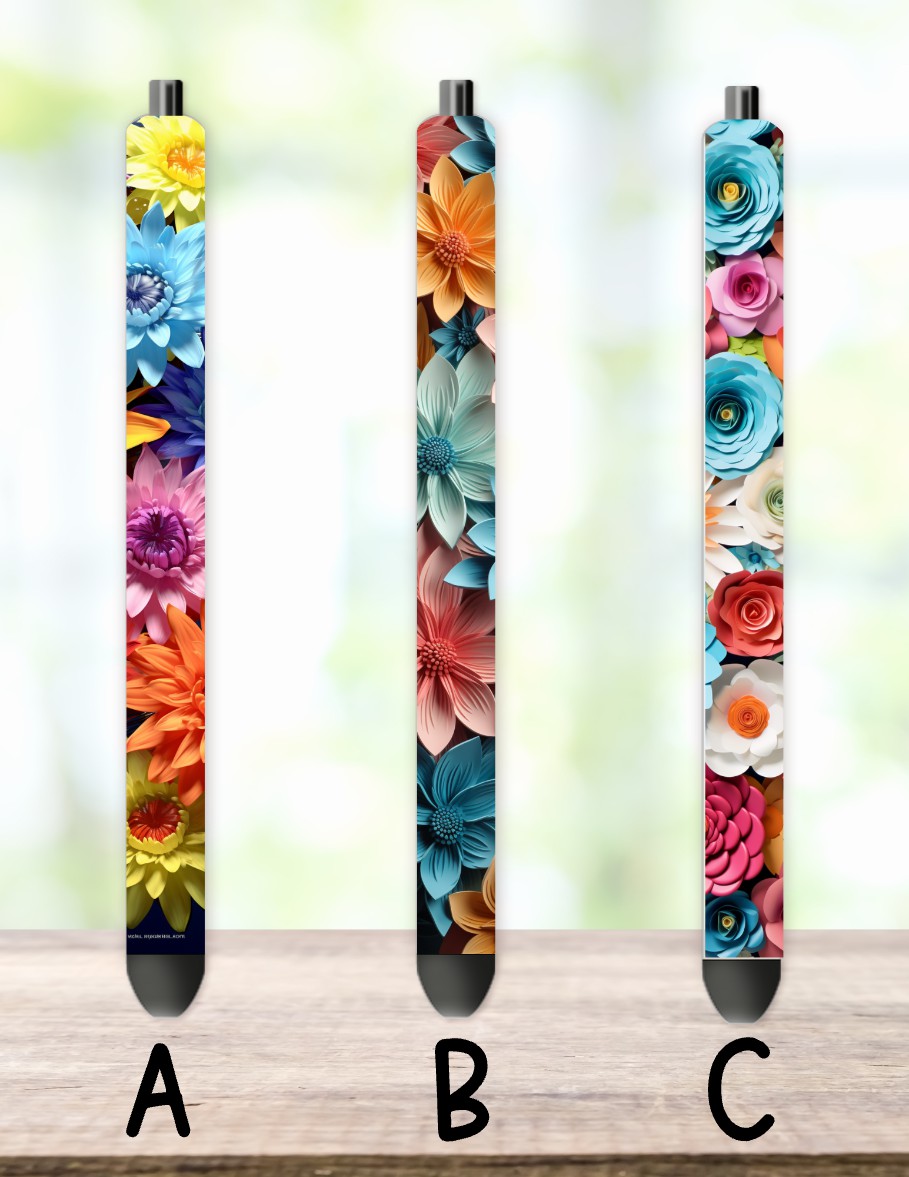 3D Flower Pen Wrap