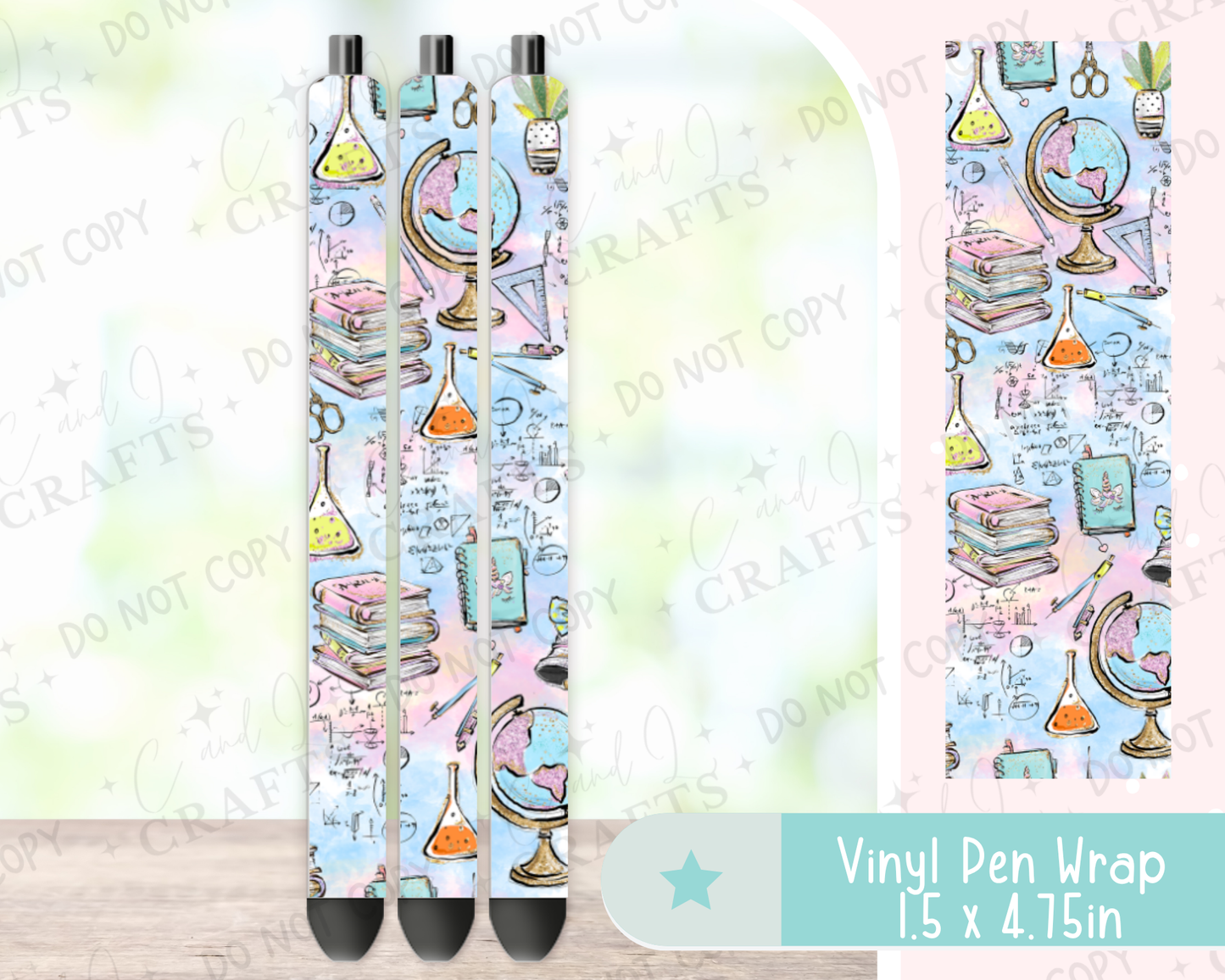 Cute Science Vinyl Wrap for Pens -0004