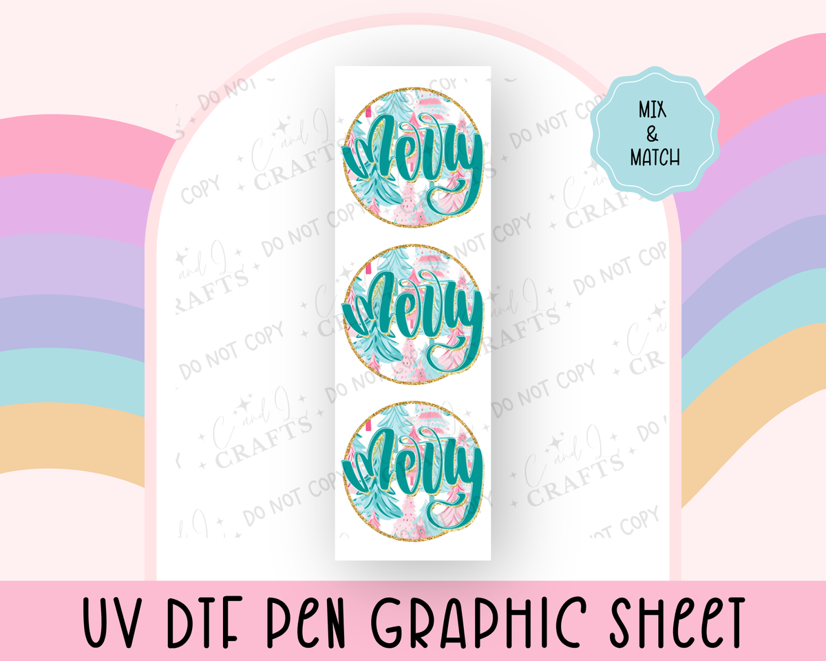 Merry UVDTF Graphic Sheet for Pens