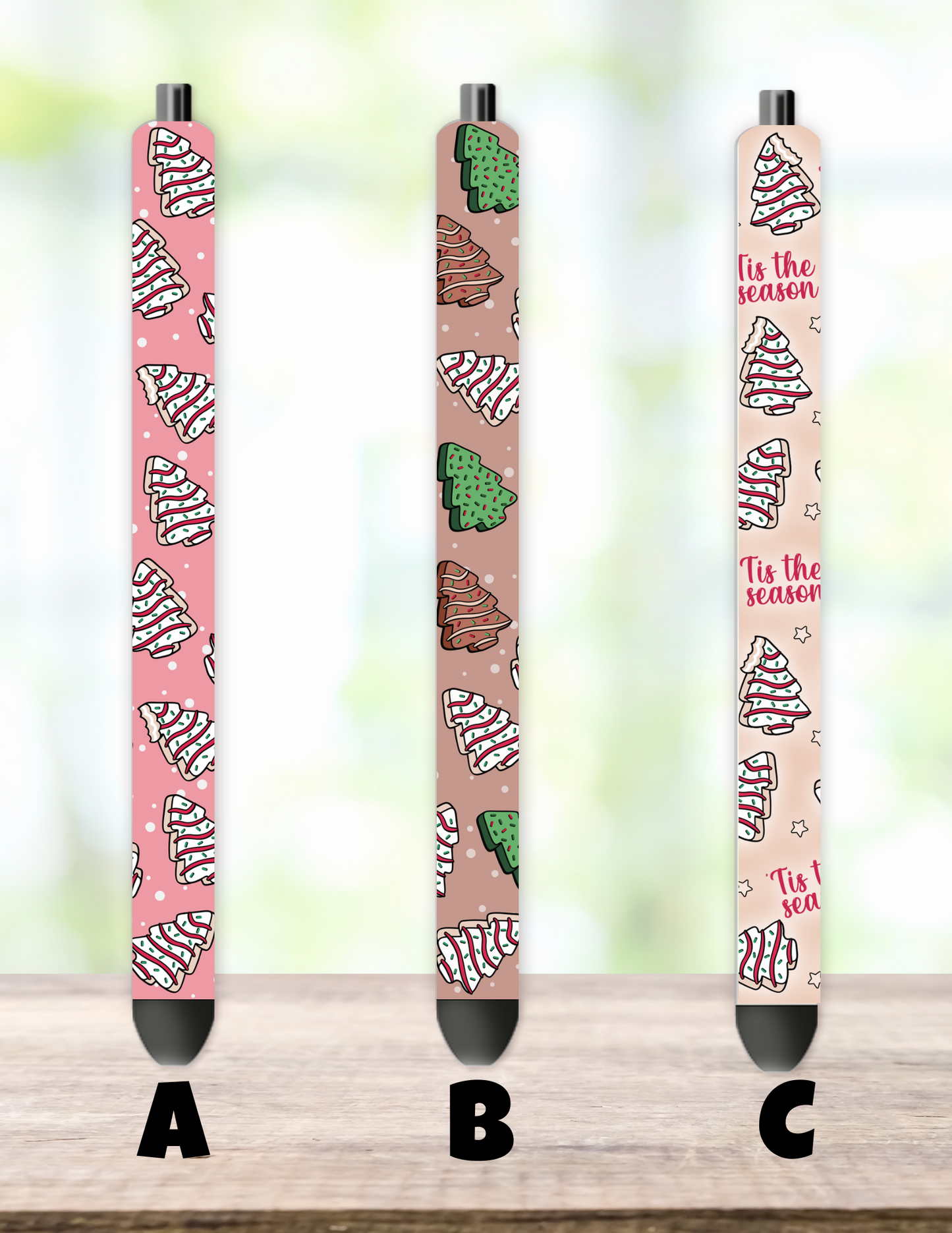 Tis the Season for Christmas Tree Cakes Pen Wrap