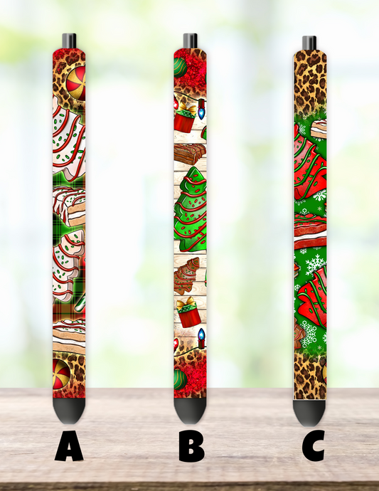 Christmas Tree Cakes Pen Wrap