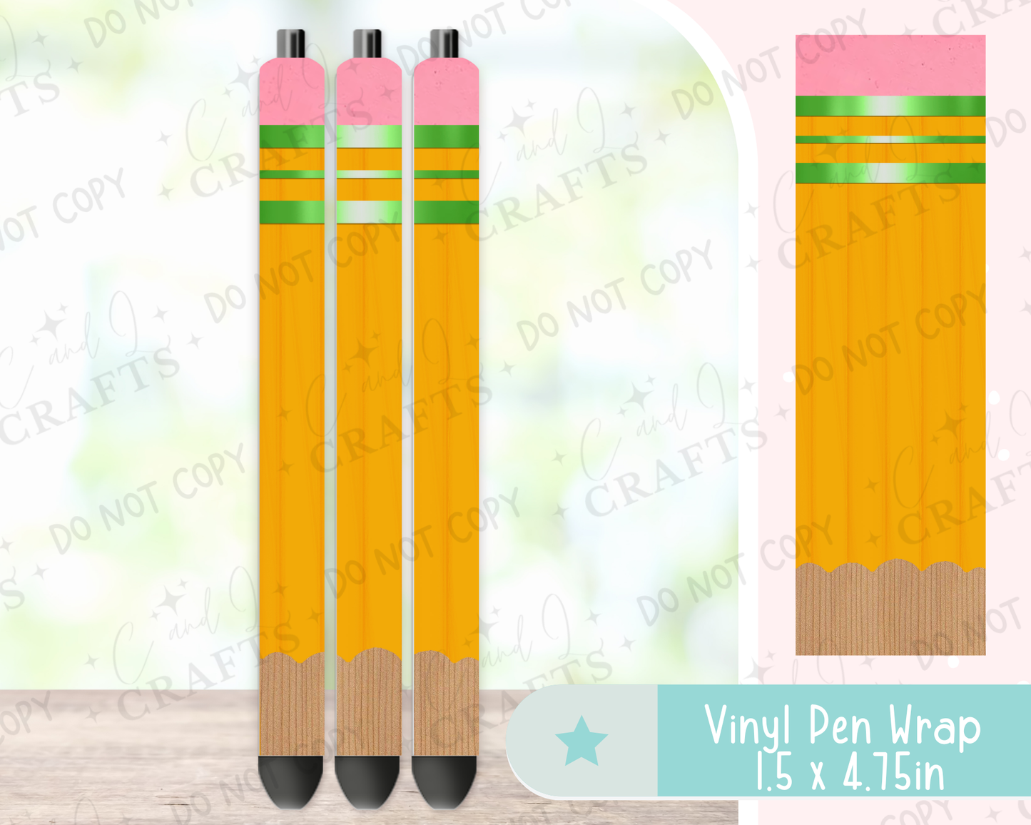 Pencil Vinyl Wrap for Pens -0008