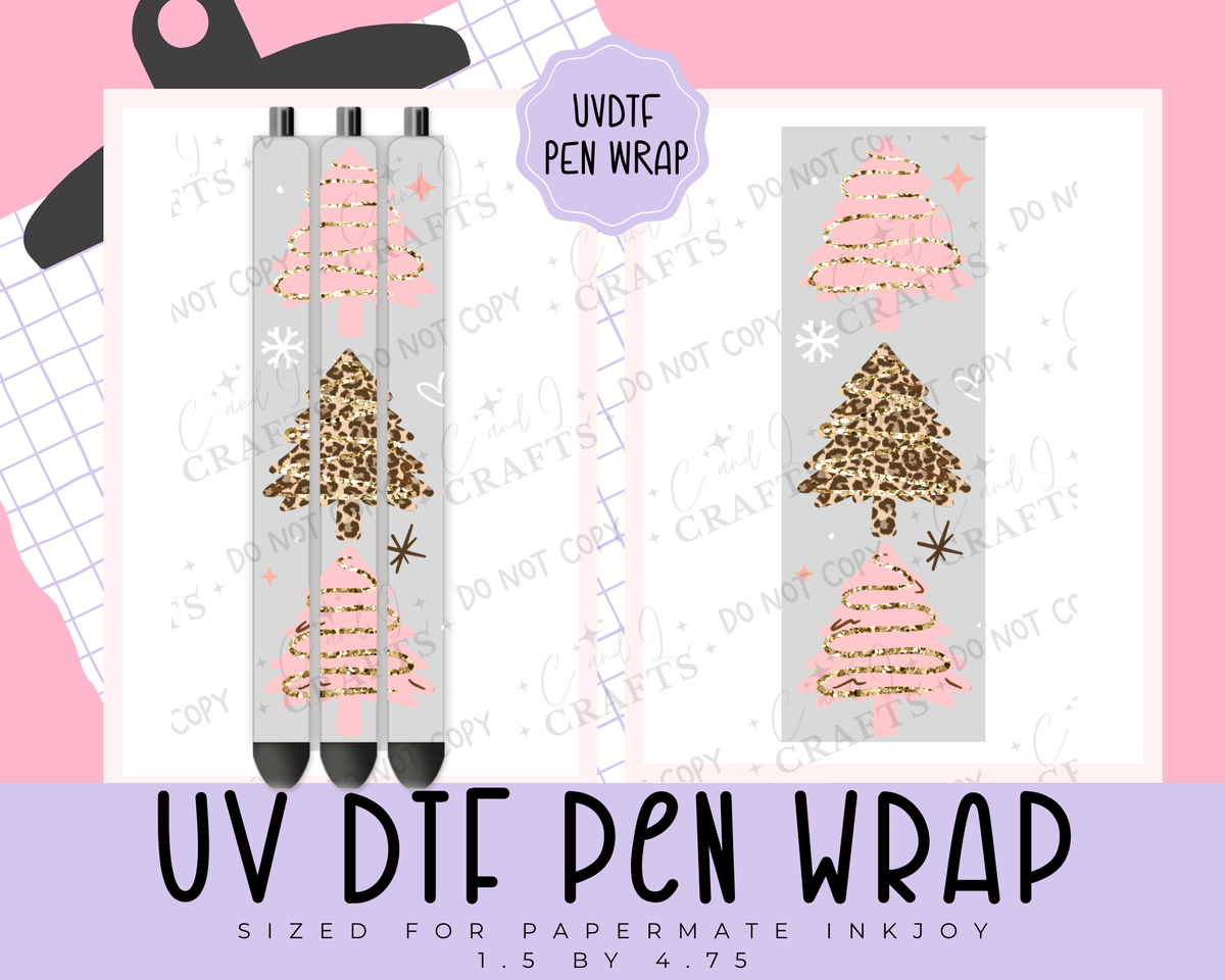 Large Christmas Tree UVDTF WRAP for Pens