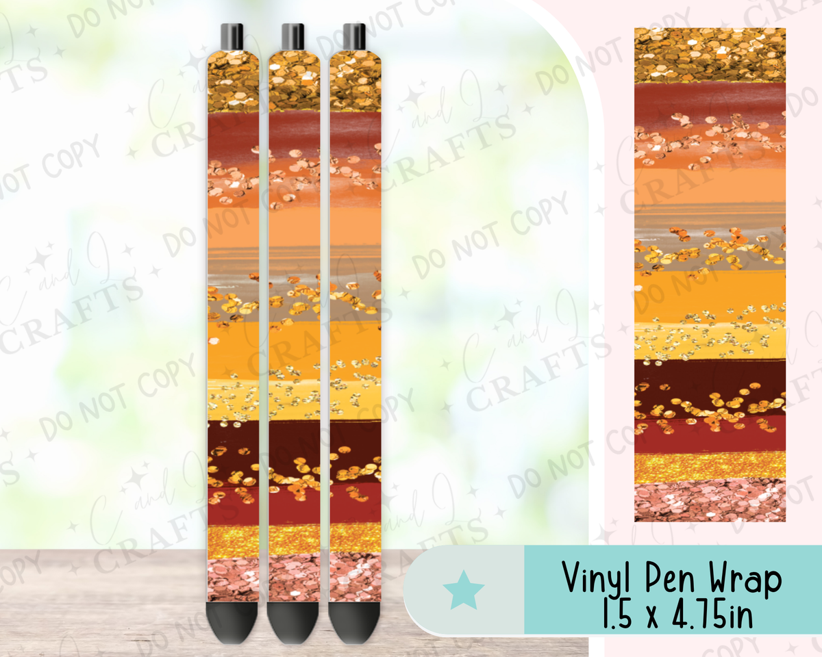 Abstract Fall Vinyl Wrap for Pens -0041