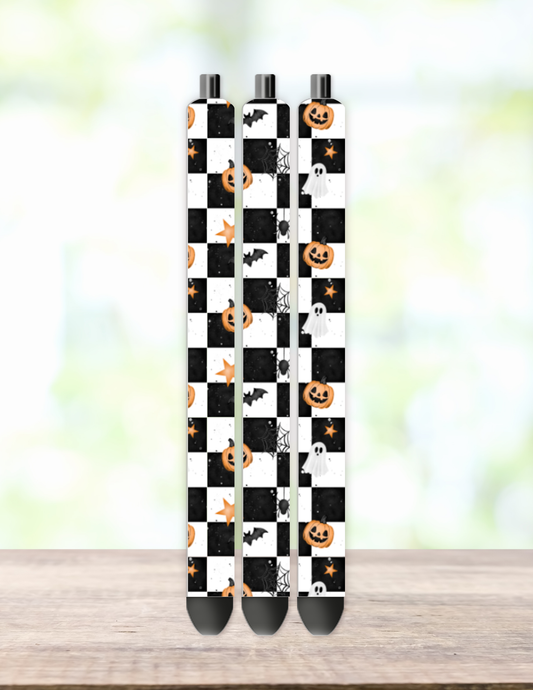 Checker Halloween Pen Wrap