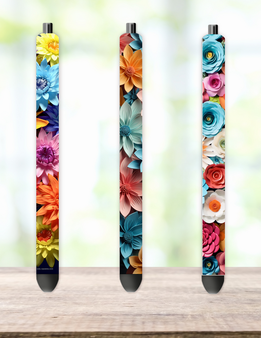 3D Flower Pen Wrap