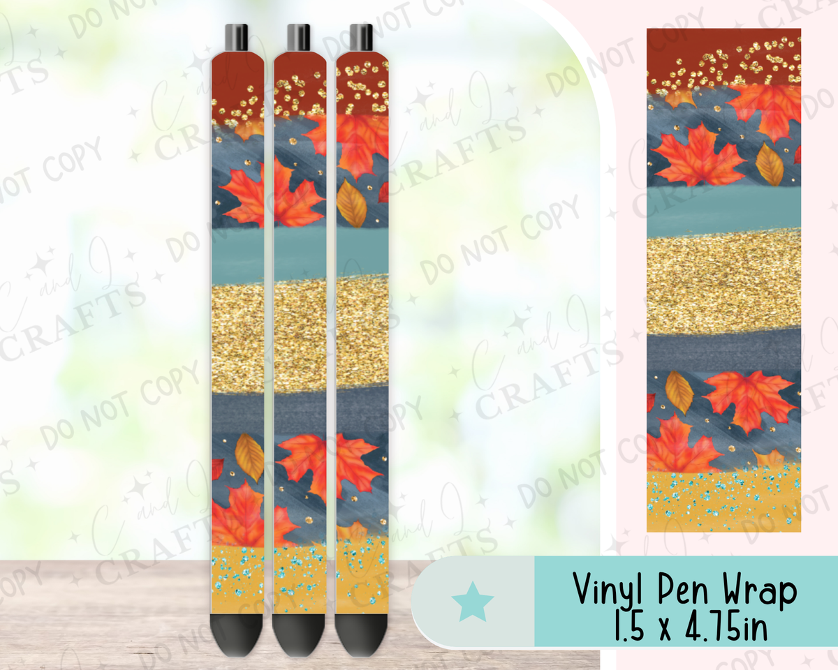 Fall Leaves Vinyl Wrap for Pens -0043