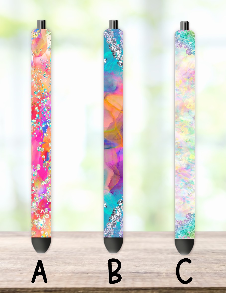 Abstract Glitter Pen Wrap