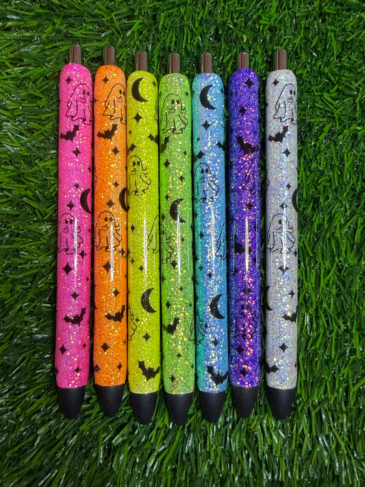 Grumpy Ghost (Middle Finger) Glitter Pen